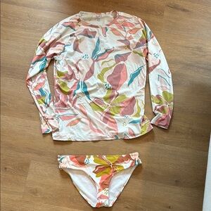 Roxy rash guard and bottoms